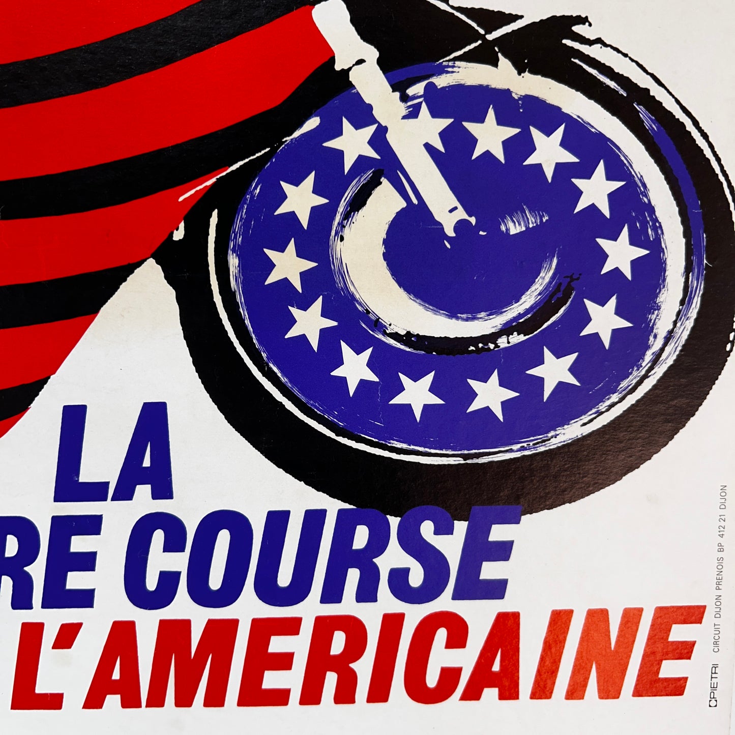 Course de moto à l'américaine - Affiche originale - 1972