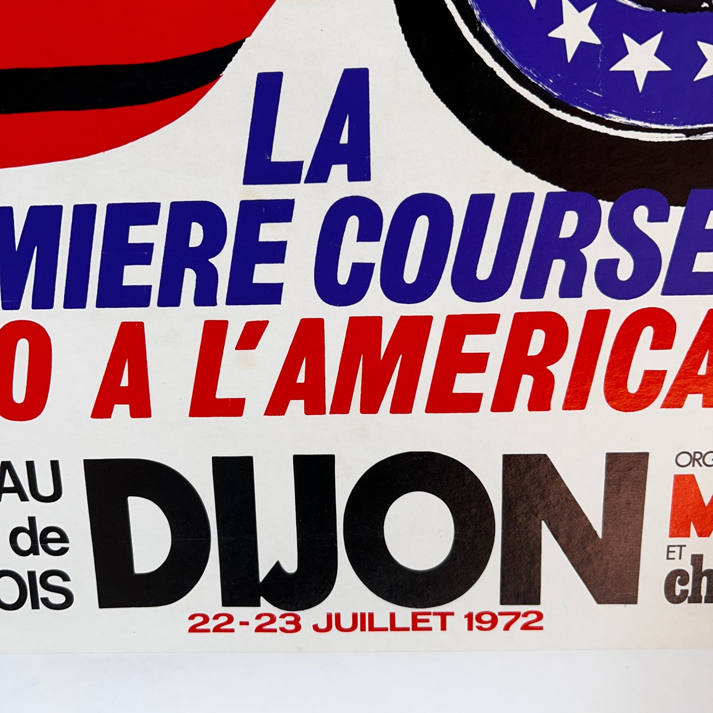 Course de moto à l'américaine - Affiche originale - 1972