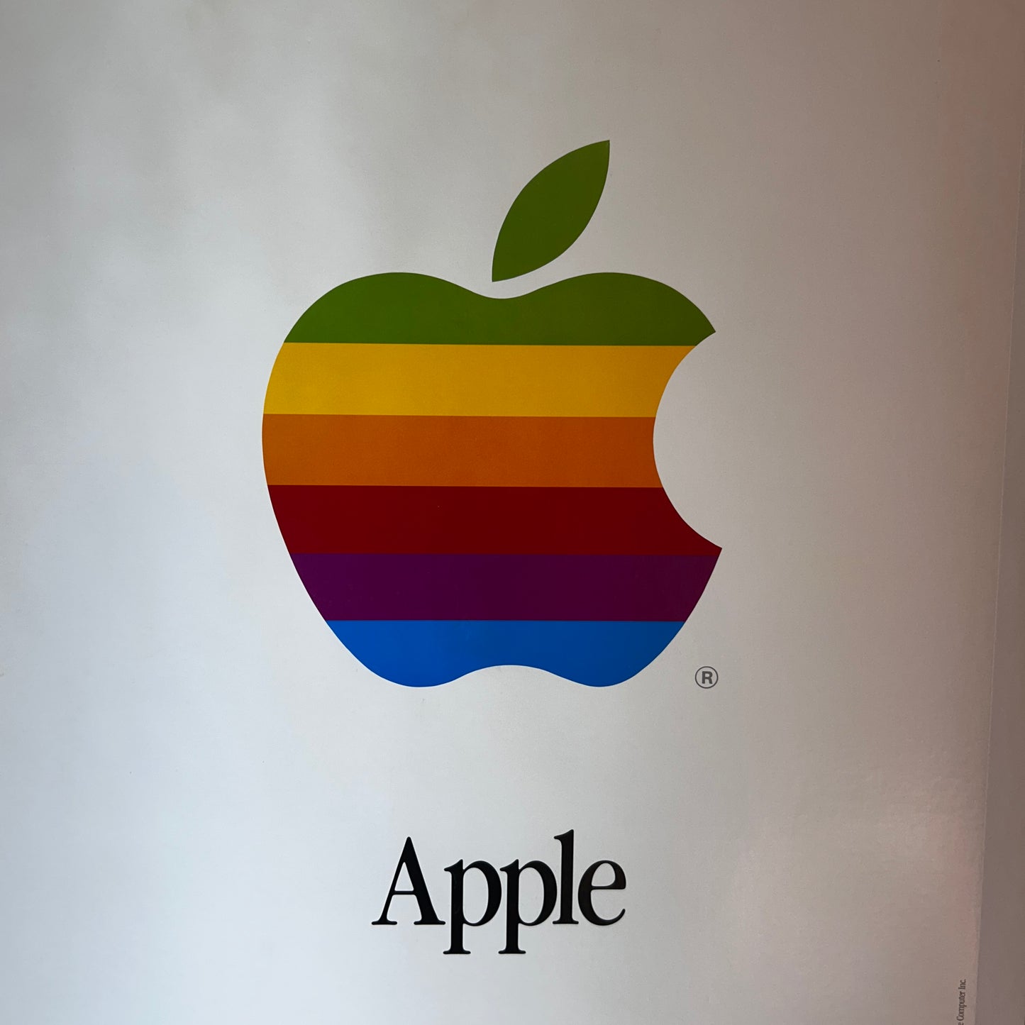 APPLE - LOGO RAINBOW APPLE - Affiche Originale - Années 80