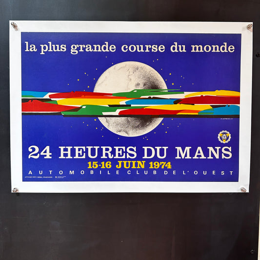 24 heures du Mans - Jean Jacquelin - Affiche Originale - 1974