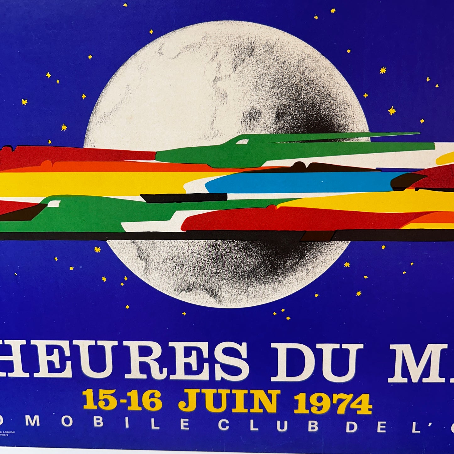24 heures du Mans - Jean Jacquelin - Affiche Originale - 1974