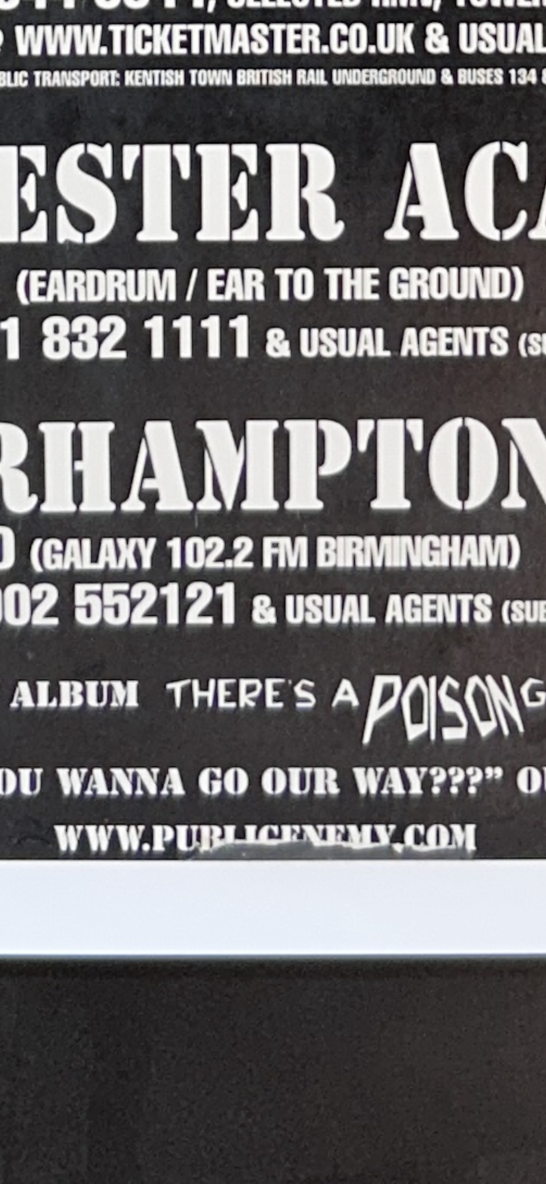 PUBLIC ENEMY - Affiche Originale - 1999