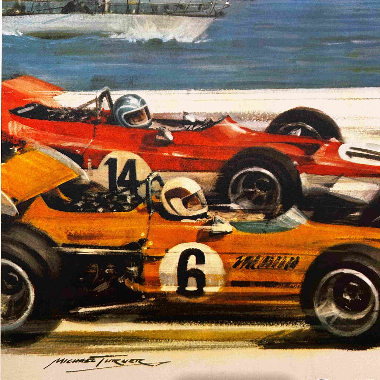 AFFICHE ORIGINALE GRAND PRIX DE MONACO - Illustration - MICHAEL TURNER - 1970