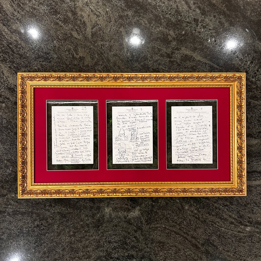 LEONOR FINI - Pages manuscrites et enrichies de dessins originaux