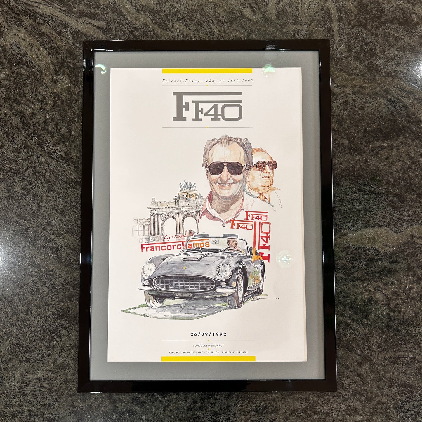 AFFICHE ORIGINALE COMMEMORATIVE 1952-1992 FERRARI F40