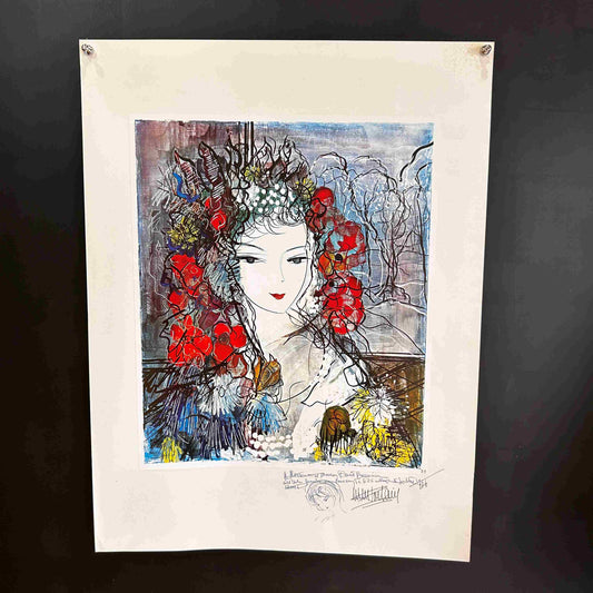 AFFICHE IMPRESSION NUMEROTEE MICHEL-MARIE POULAIN 1961 - Signée par l'artiste