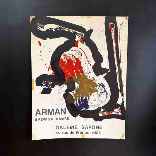 AFFICHE ORIGINALE EXPOSITION ARMAN NICE 1976