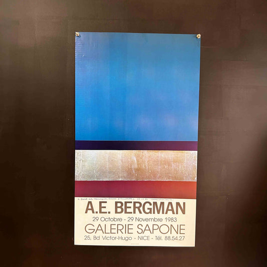 AFFICHE ORIGINALE EXPOSITION ANNA EVA BERGMAN 1983