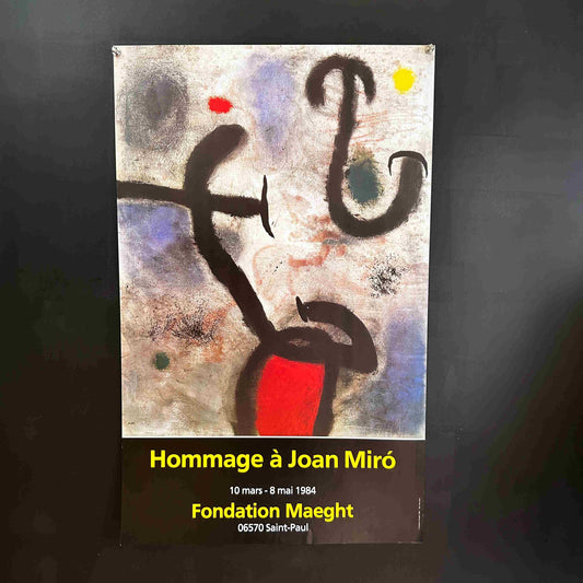 AFFICHE ORIGINALE EXPOSITION JOAN MIRO FONDATION MAEGHT 1984