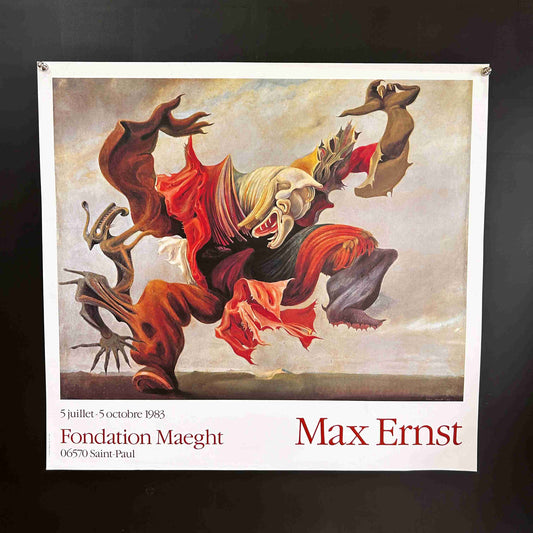 AFFICHE ORIGINALE EXPOSITION MAX ERNST, FONDATION MAEGHT, 1983