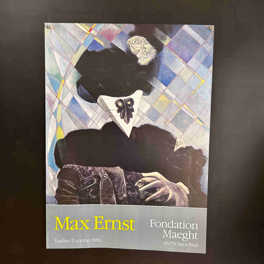 AFFICHE ORIGINALE EXPOSITION MAX ERNST FONDATION MAEGHT 1983