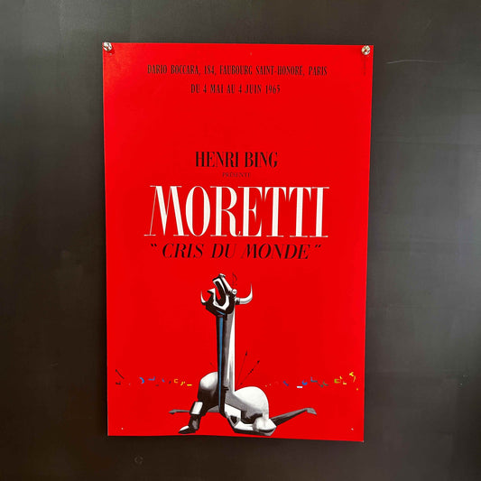 AFFICHE ORIGINALE EXPOSITION DE MORETTI - NICE 1976