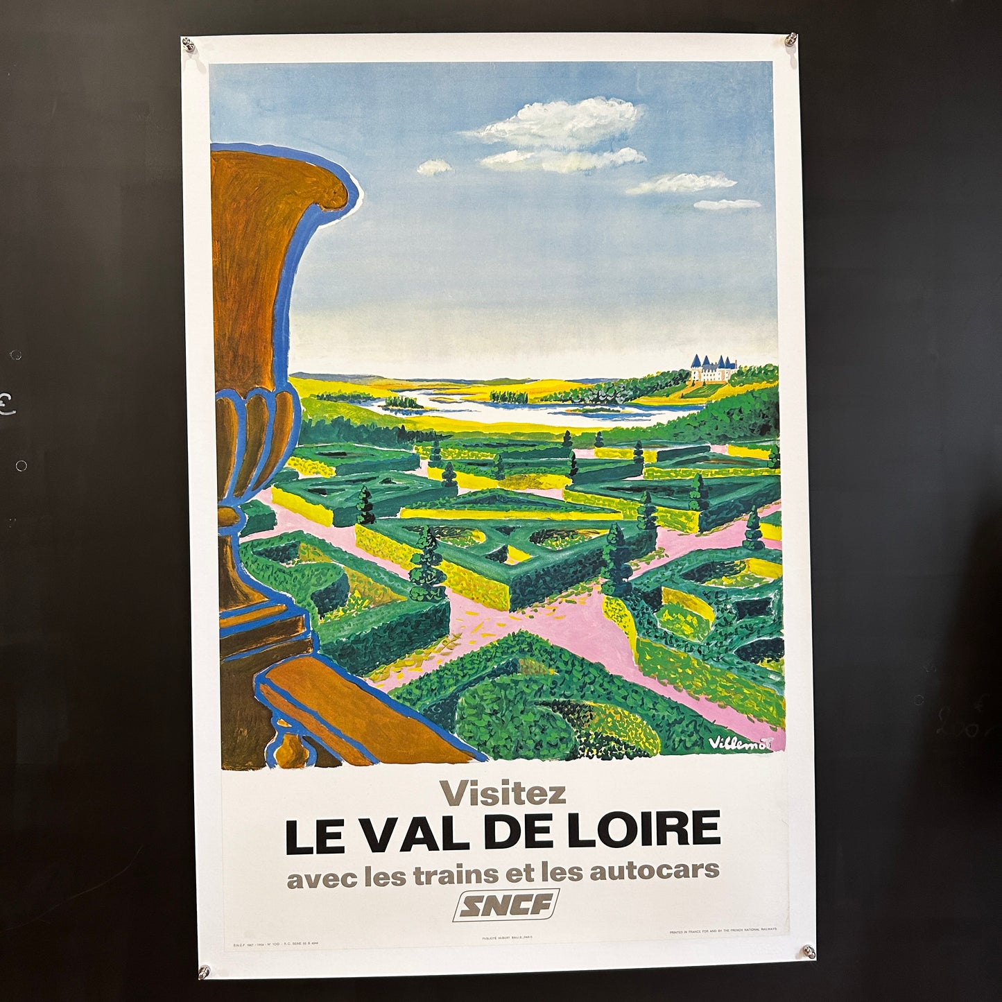 SNCF Visitez le Val de Loire - Affiche Originale - 1968