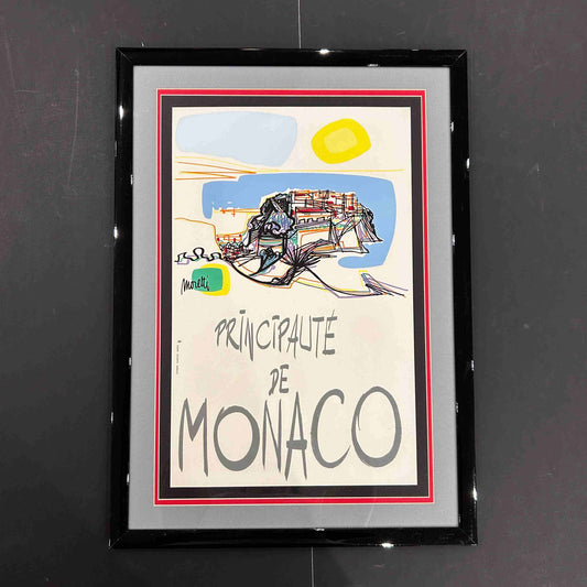 AFFICHE ORIGINALE PRINCIPAUTE DE MONACO par RAYMOND MORETTI - CIRCA 1960
