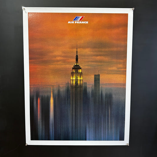 AIR FRANCE -Affiche originale - New York - Empire State Building - 1979
