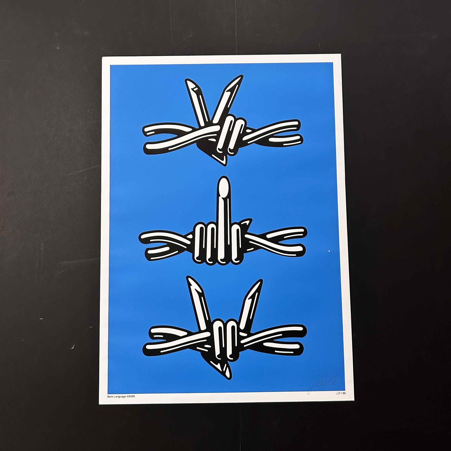 FORMULA 76 - Sérigraphie "BARB LANGUAGE " signée et numérotée 08/30