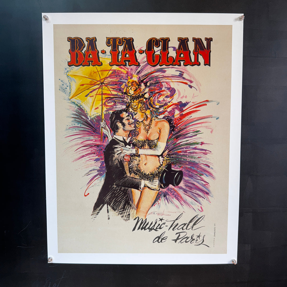 Bataclan Music Hall Paris- Affiche Originale - Vers 1970