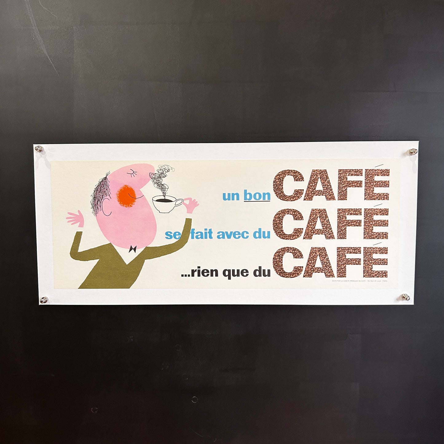 CAFE - Affiche Originale - Années 70