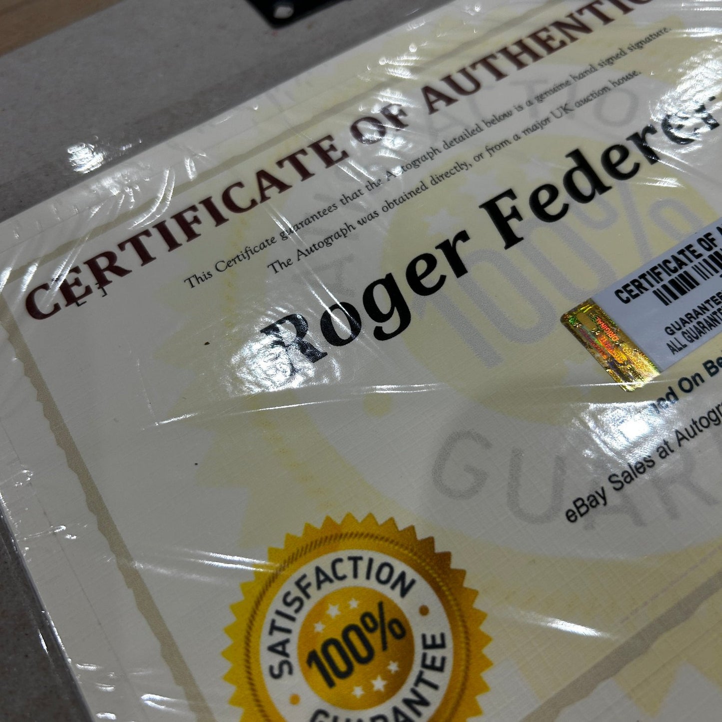 ROGER FEDERER / Signature sur balle de tennis Wimbledon