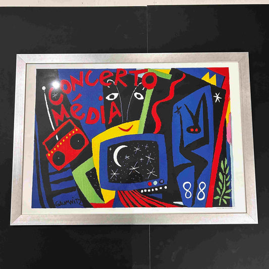 CONCERTO MEDIA - Lithographie de Michaël Gaumnitz - Signée dans la planche - 1988