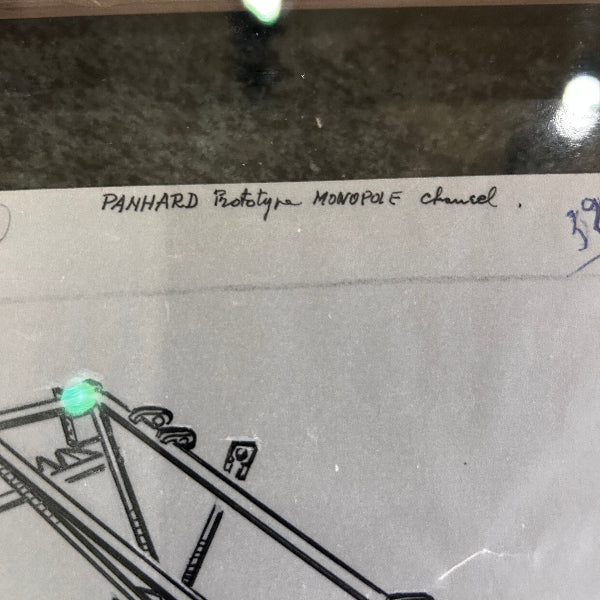 Dessin original sur calque - prototype Panhard