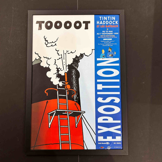 TINTIN - Affiche de l'exposition Haddock, Tintin et les bateaux à Saint Nazaire 1999