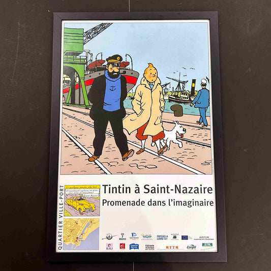 TINTIN - Affiche de l'exposition Tintin à Saint Nazaire