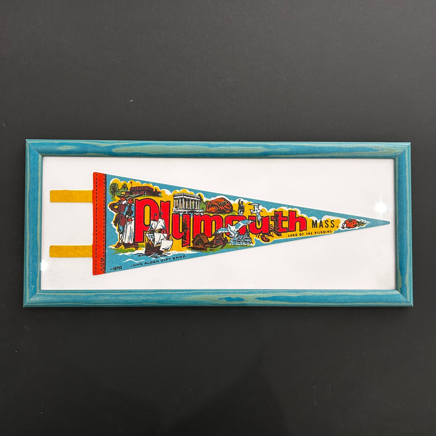 FANION SOUVENIR ORIGINAL - PLYMOUTH, MASSACHUSETTS