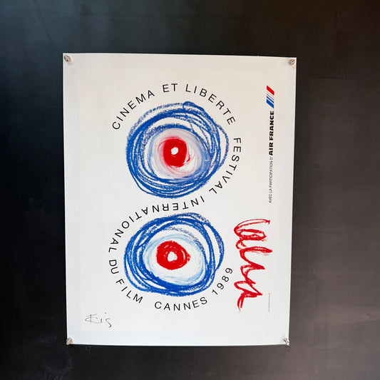 Cannes et Liberté - Festival du Film de Cannes - Affiche Originale - Air France - 1989