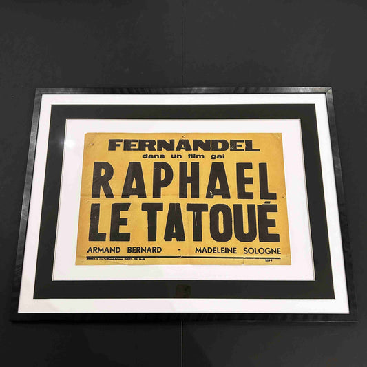 RAPHAEL LE TATOUT avec FERNANDEL - Affiche de présentation du film