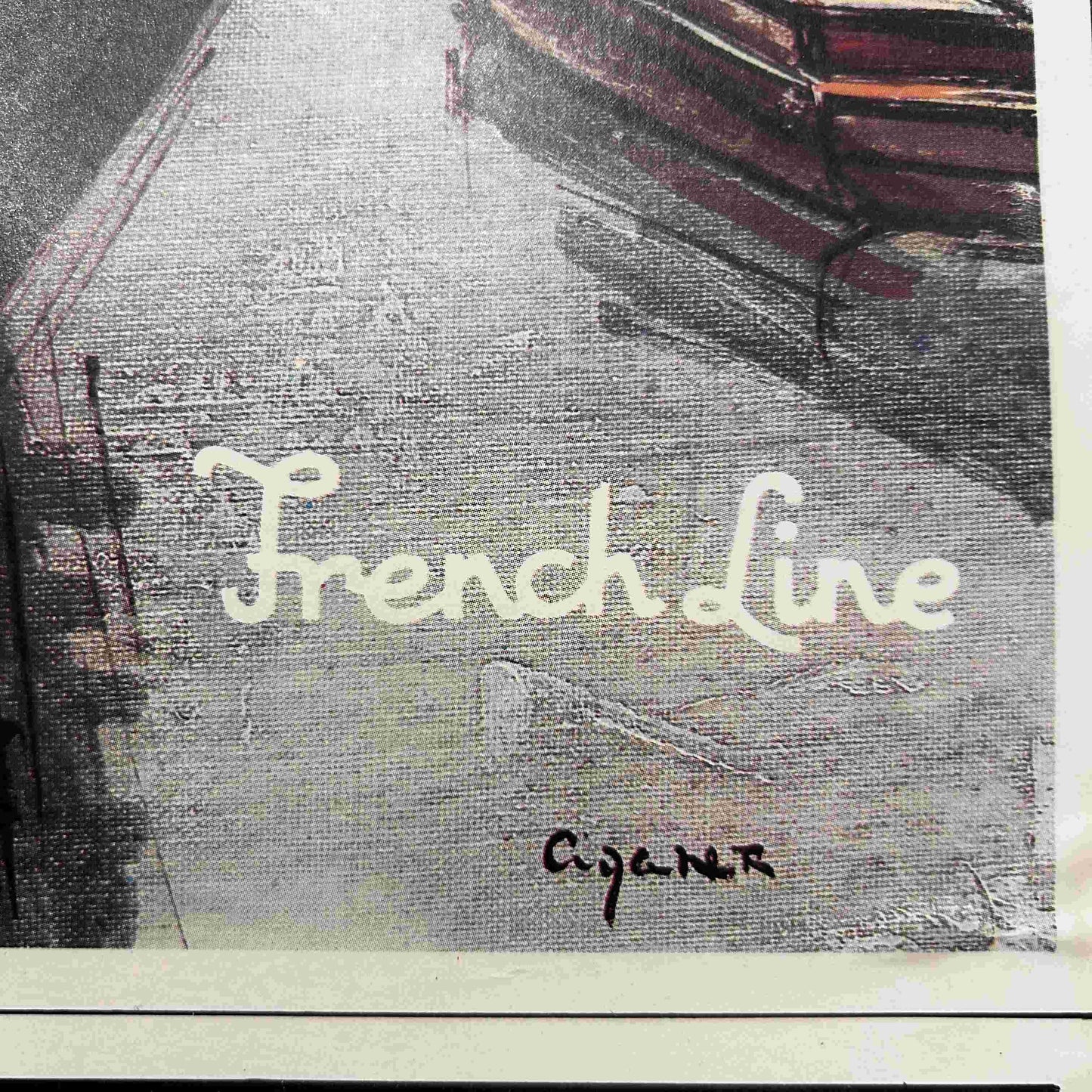AFFICHE ORIGINALE FRENCH LINE, LAST TIME IN NEW YORK - Ciganer 1982