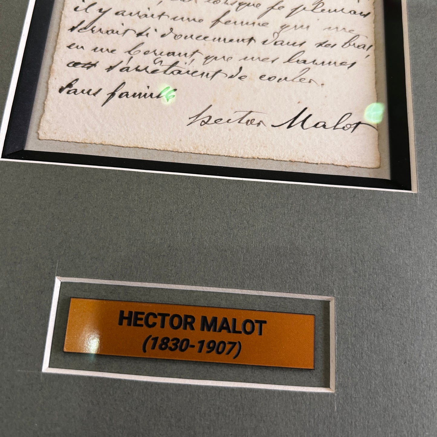 Hector Malot - Lettre manuscrite et signée