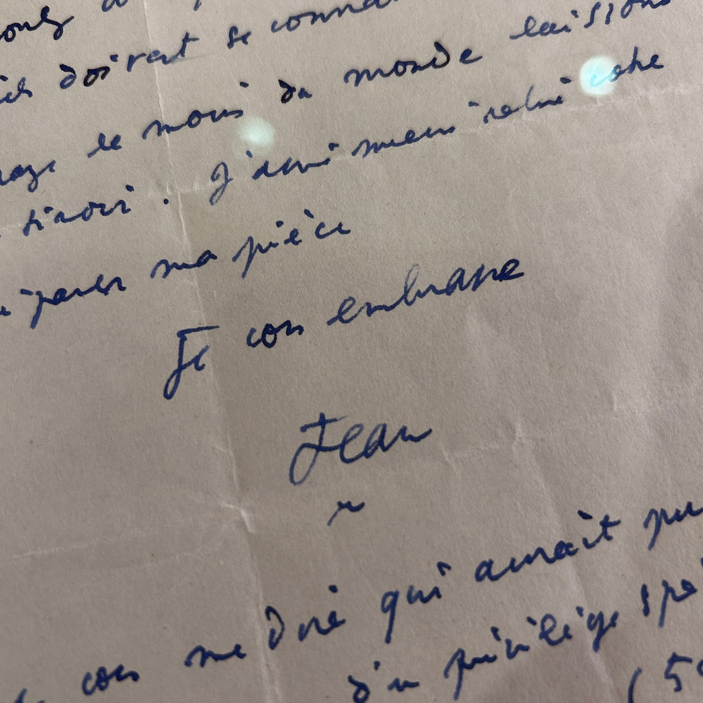 Jean Cocteau - Lettre manuscrite et signée 1951