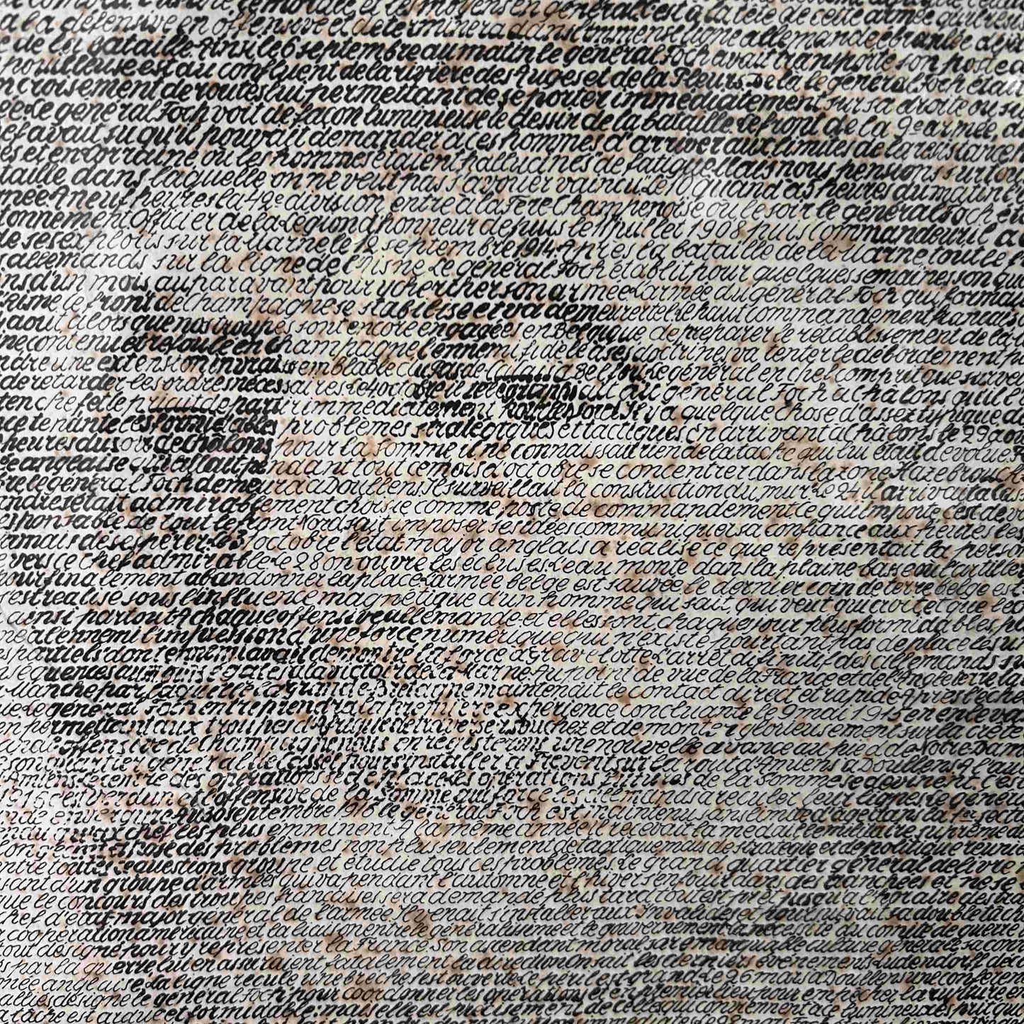 Portrait Calligraphié du Maréchal Foch par Georges Tcherukine et dédicacé - 1932