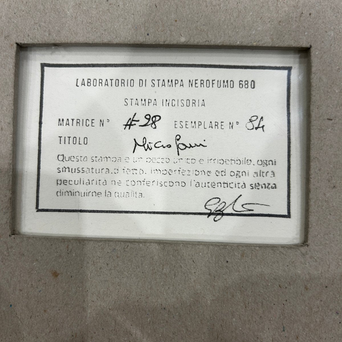 GRAVURE "MICROFONI" - Giuseppe Boldrini
