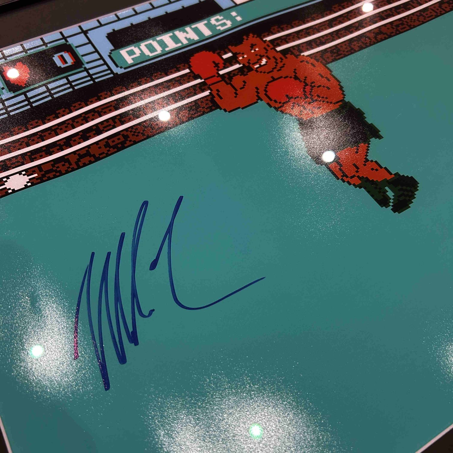 MIKE TYSON / Signature jeu Punch Out Nintendo Nes - Certification