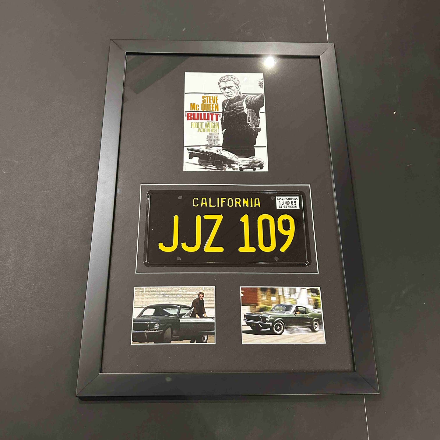 BULLIT - Plaque d'immatriculation FORD MUSTANG GT FASTBACK - Reproduction
