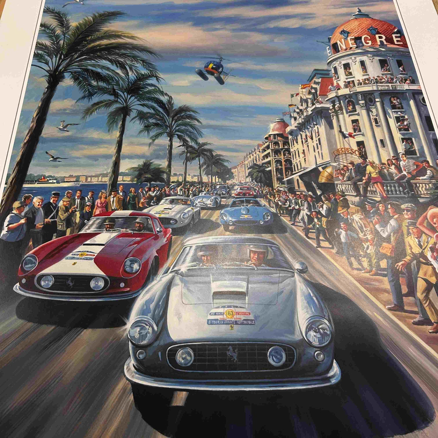 BENJAMIN FREUDENTHAL - POSTER en édition limitée numéroté et signé " Tour de France Automobile 1959"