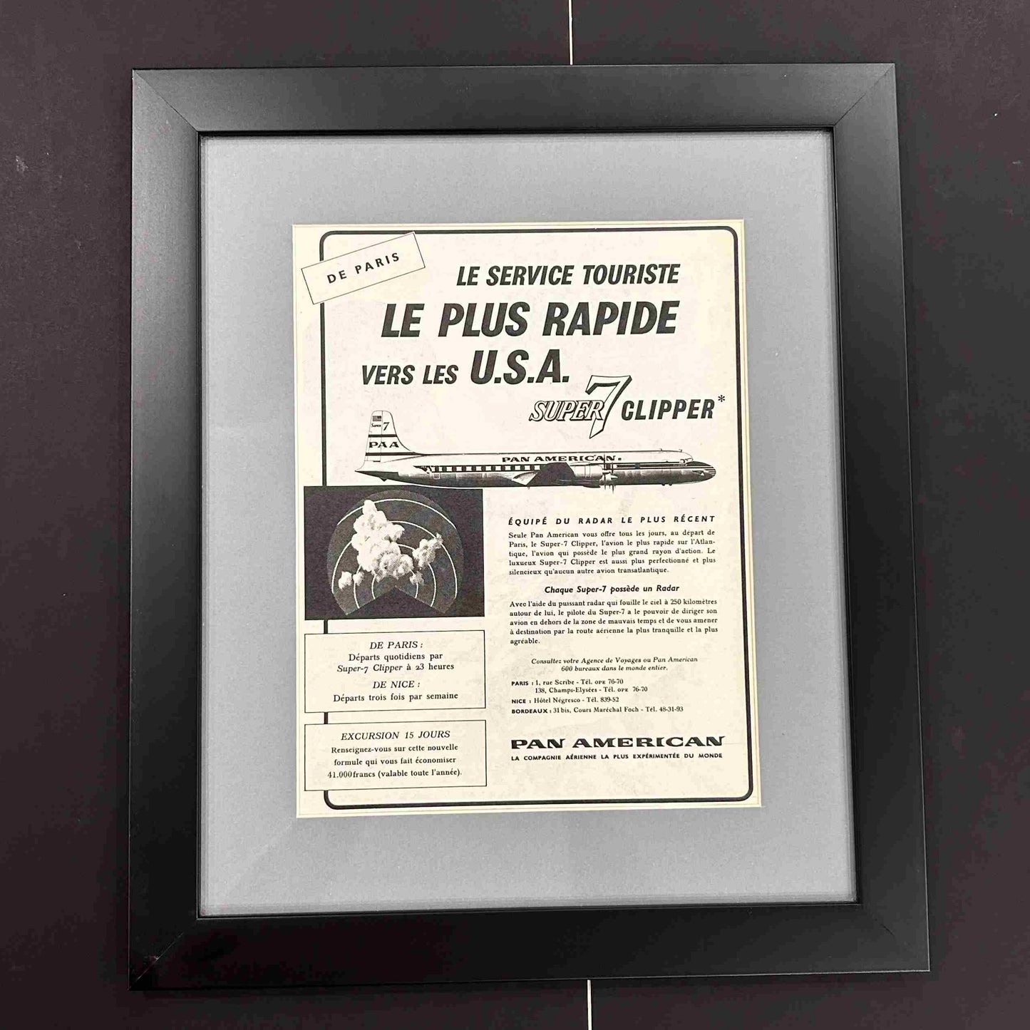PAN AMERICAN - PUBLICITE ORIGINALE