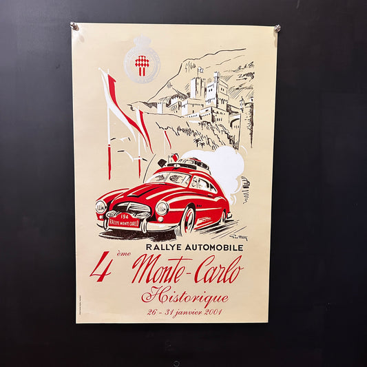 4ème Rallye Historique de Monte Carlo - Affiche Originale - 2001