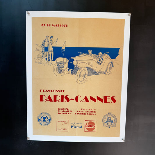 Randonnée Automobile Paris Cannes - Affiche Originale - 1976