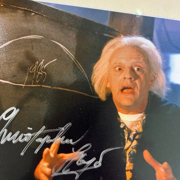 RETOUR VERS LE FUTUR II - Photo signée par le Doc - Christopher LLoyd - Certification