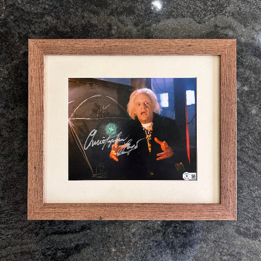 RETOUR VERS LE FUTUR II - Photo signée par le Doc - Christopher LLoyd - Certification
