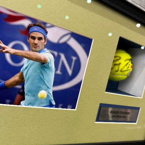 ROGER FEDERER / Signature sur balle de tennis US OPEN