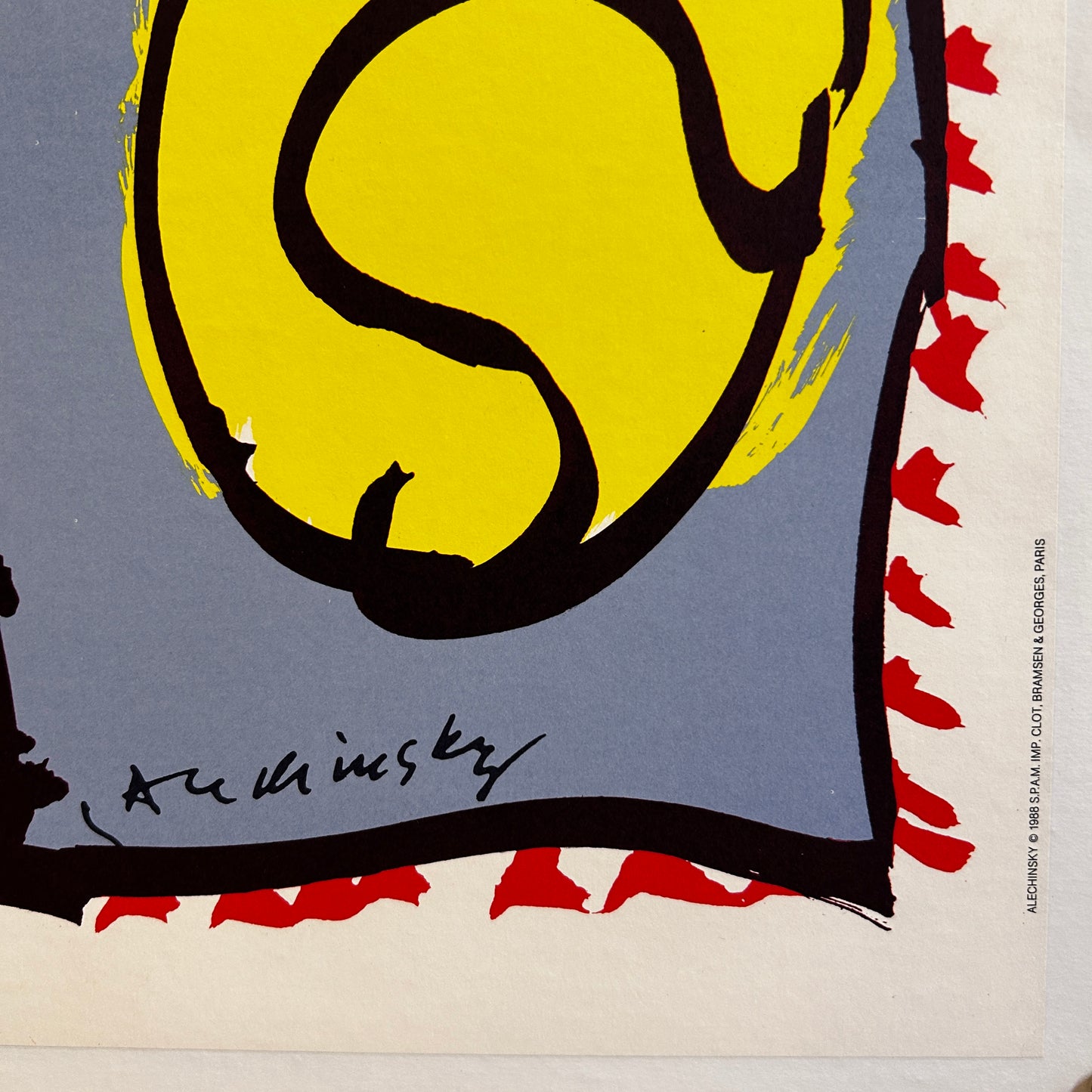 ROLAND GARROS - Affiche Originale - 1988 - Alechinsky