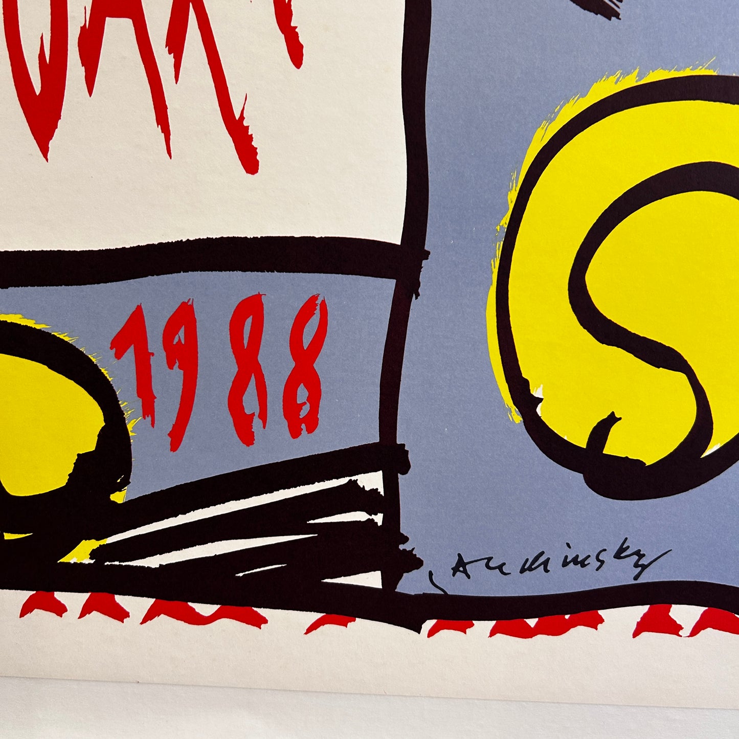 ROLAND GARROS - Affiche Originale - 1988 - Alechinsky