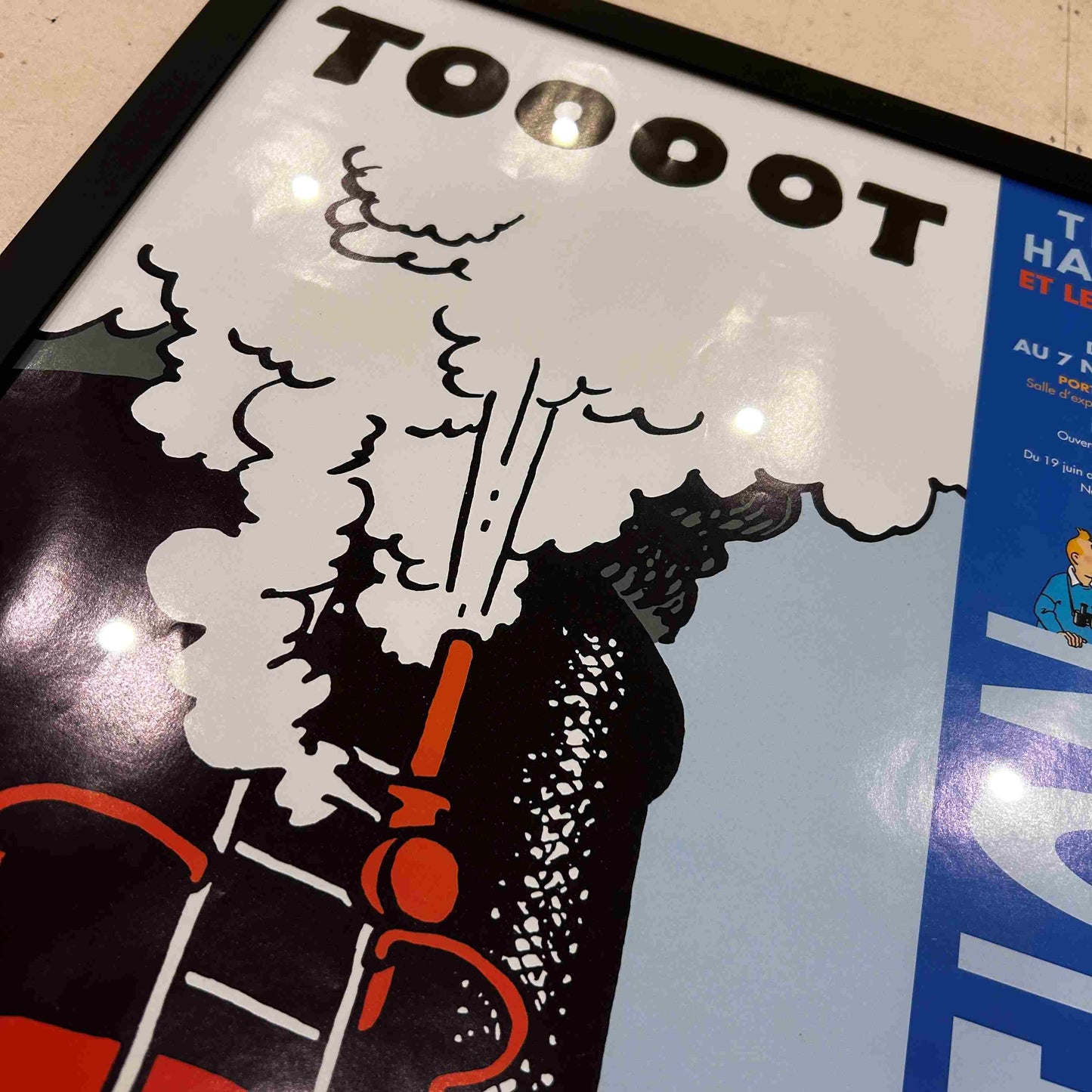 TINTIN - Affiche de l'exposition Haddock, Tintin et les bateaux à Saint Nazaire 1999
