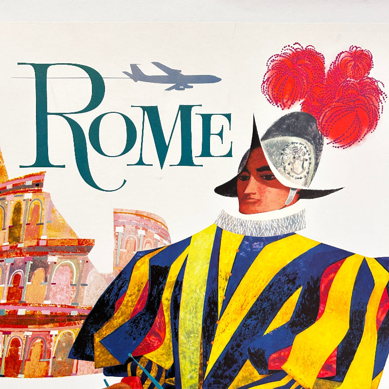 TWA - Rome - Affiche Originale - Années 60