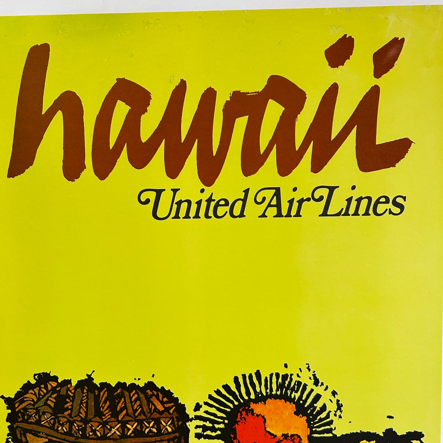 UNITED AIRLINES - HAWAII - Affiche originale